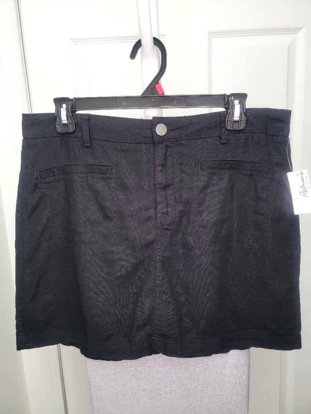 Reitmans Linen-Blend Black Skort Size 10